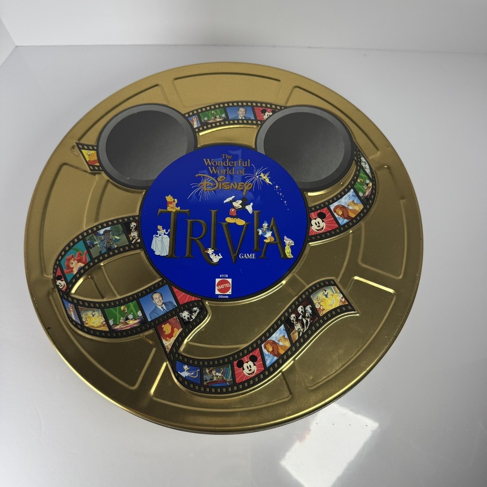 VTG The Wonderful World Of Disney Trivia Board Game Compl w/ Adult & Kids Cards